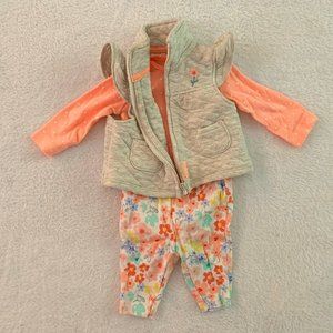CARTER'S NEWBORN GIRL OUTFIT